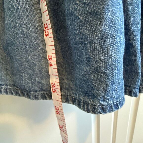 NWT Avec Les Filles  tie waist denim mini dress Size 8 - Picture 10 of 11